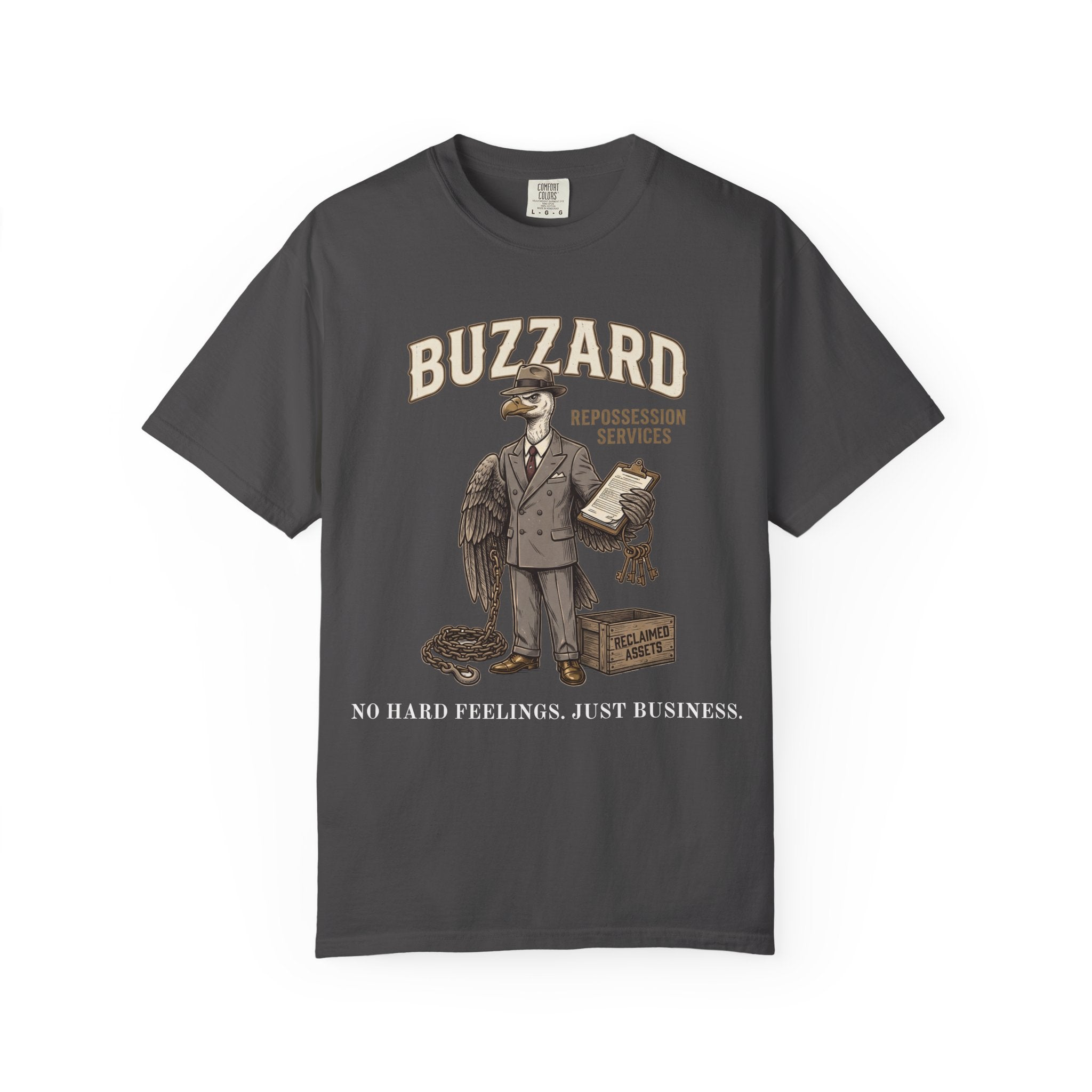 Buzzard Repo Service Vintage T-Shirt — Distressed Graphic Tee