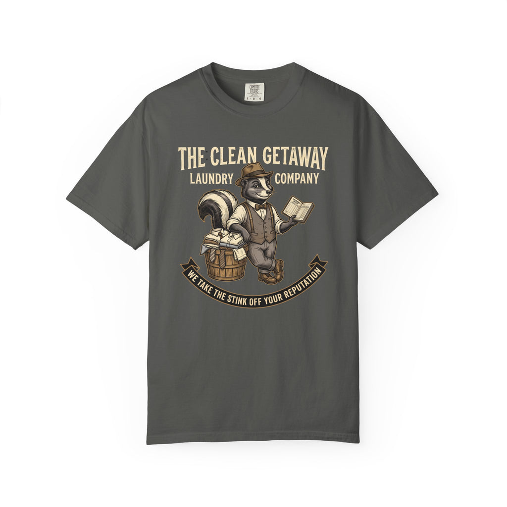 Clean Getaway Laundry Co Vintage T-Shirt — OGE Distressed Graphic Tee