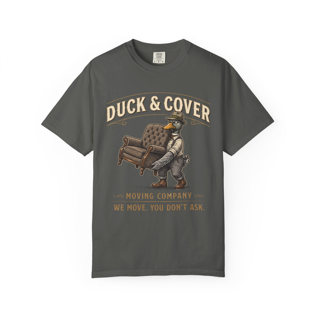 Duck and Cover Moving Co Vintage T-Shirt — Distressed Graphic Tee