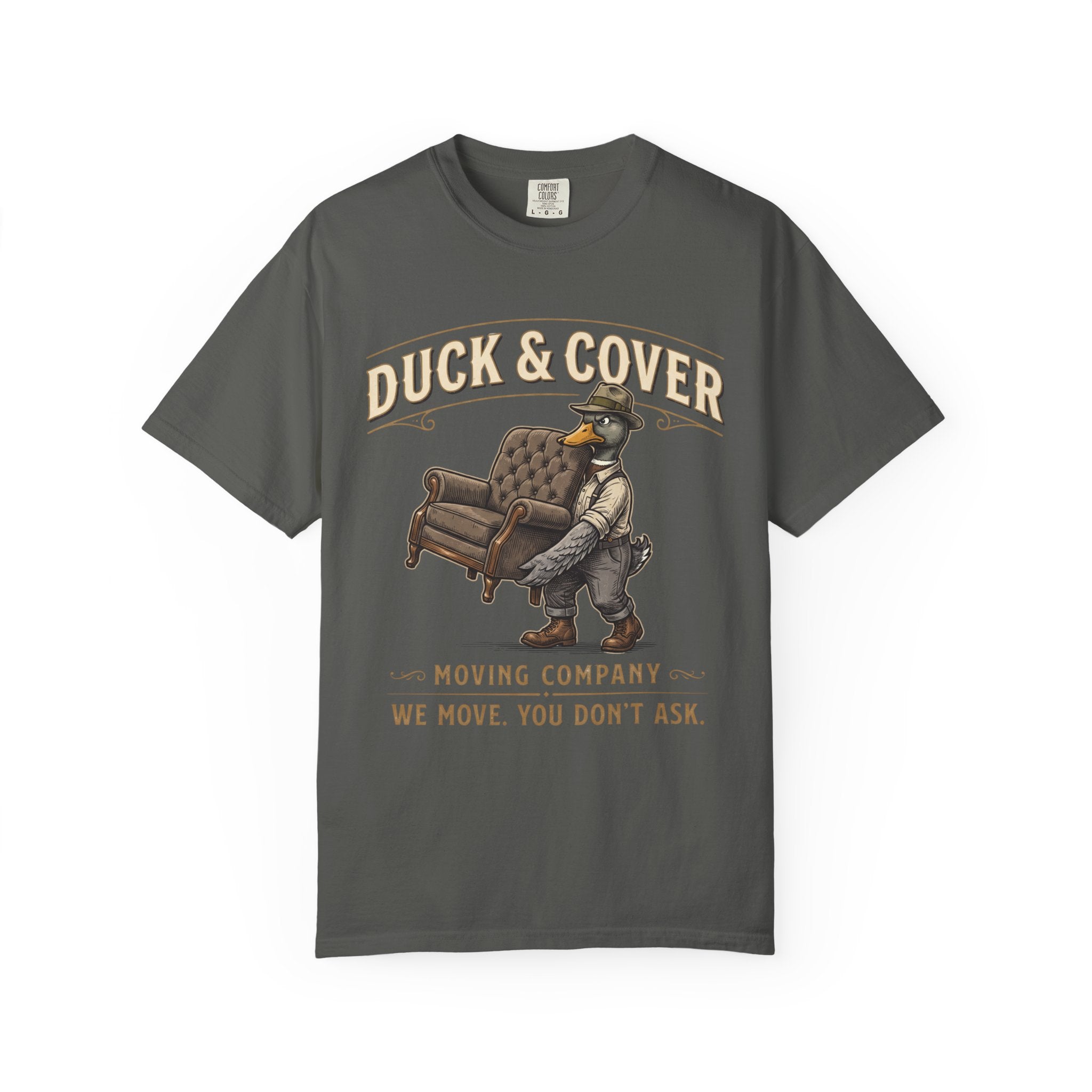 Duck and Cover Moving Co Vintage T-Shirt — Distressed Graphic Tee