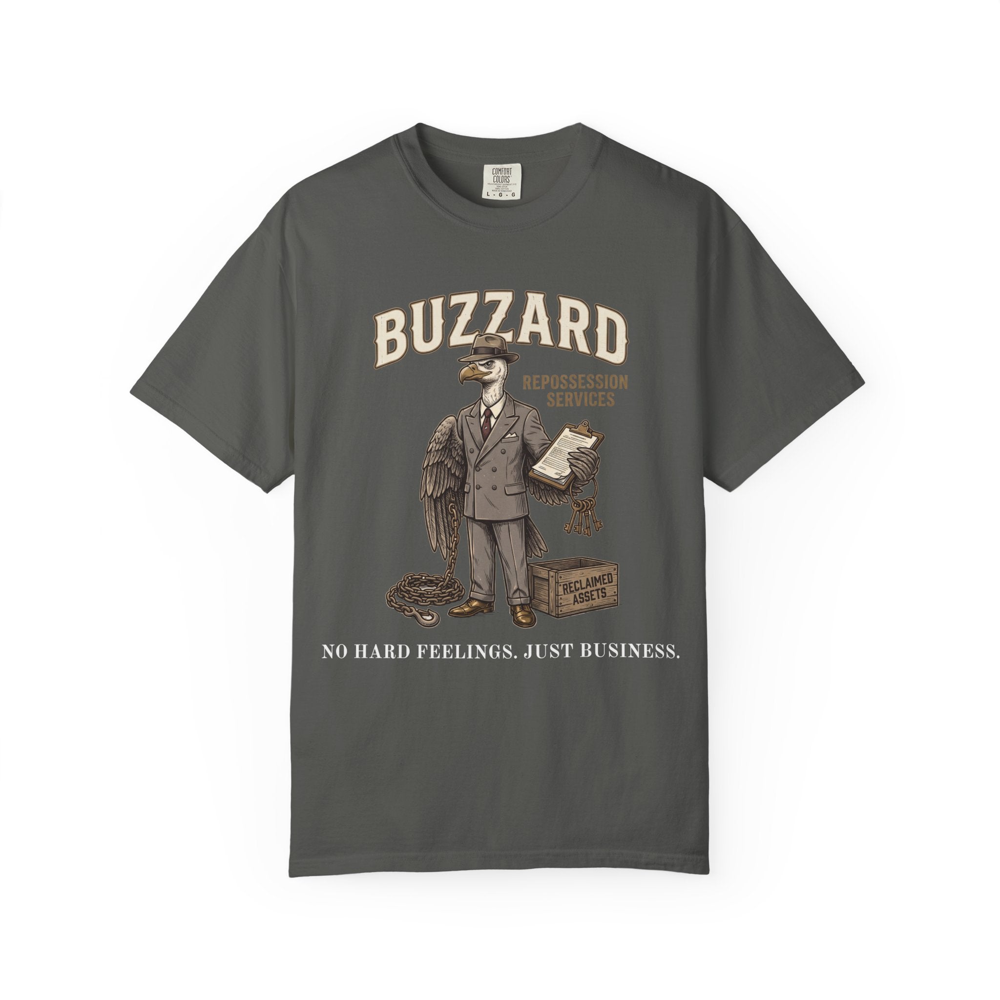 Buzzard Repo Service Vintage T-Shirt — Distressed Graphic Tee