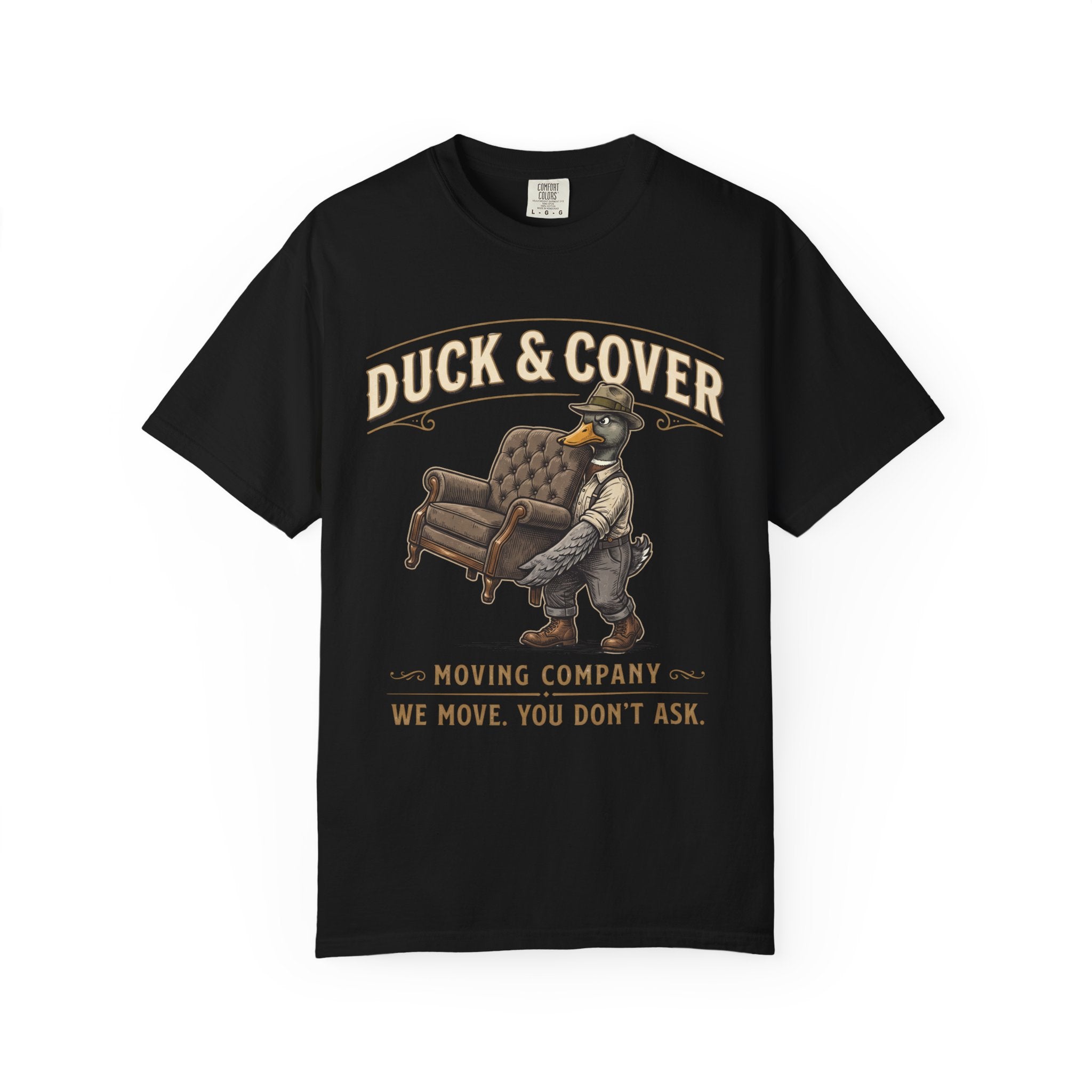 Duck and Cover Moving Co Vintage T-Shirt — Distressed Graphic Tee