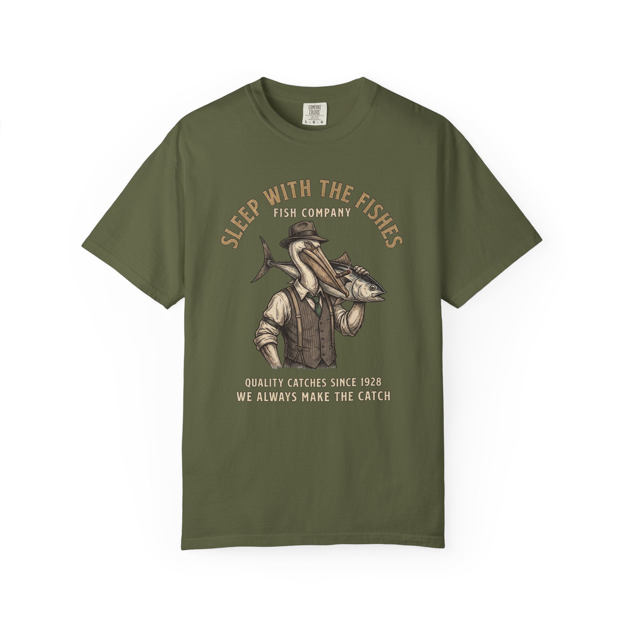 Sleep with the Fishes Vintage T-Shirt — OGE Distressed Graphic Tee