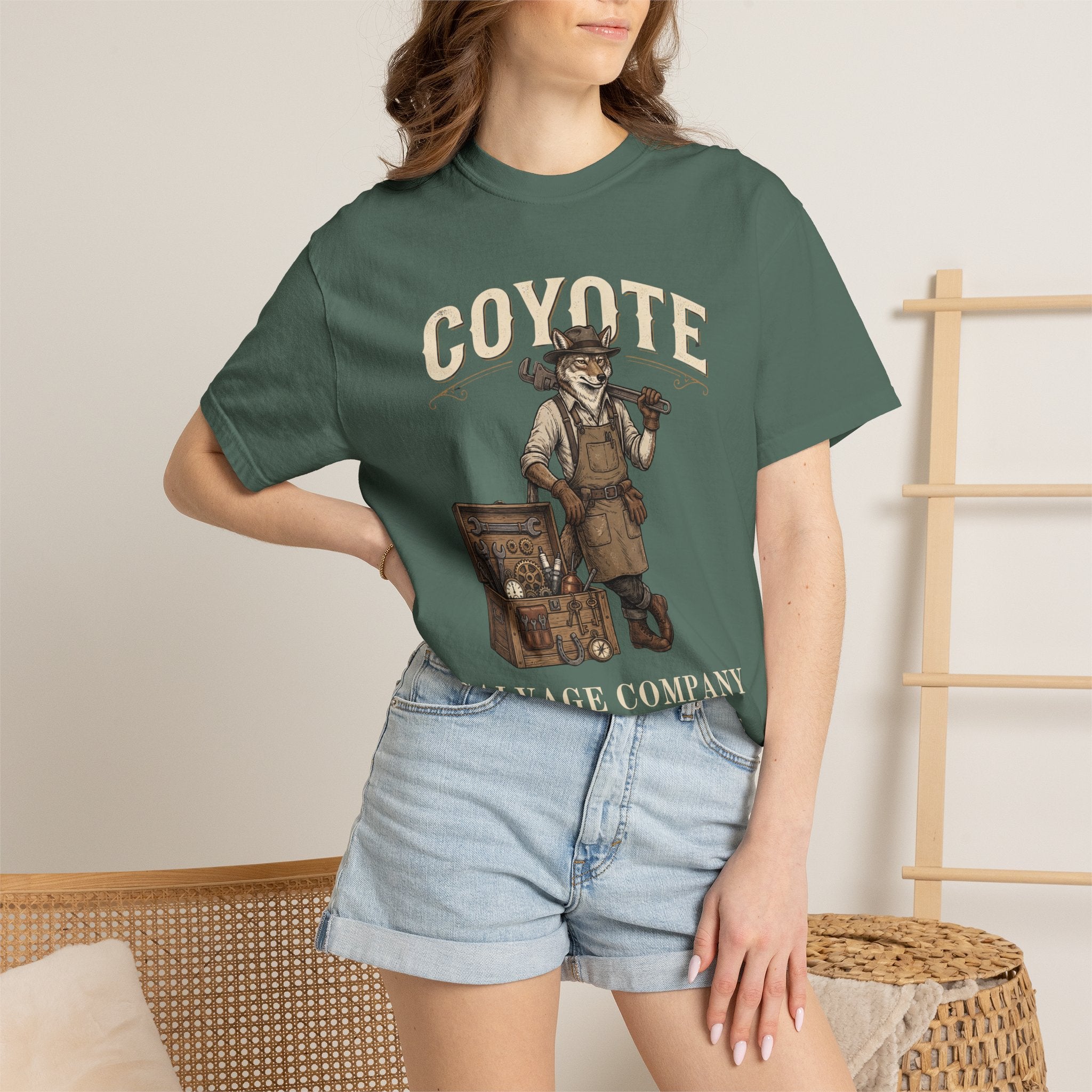 Coyote Salvage Co Vintage T-Shirt — Distressed Graphic Tee
