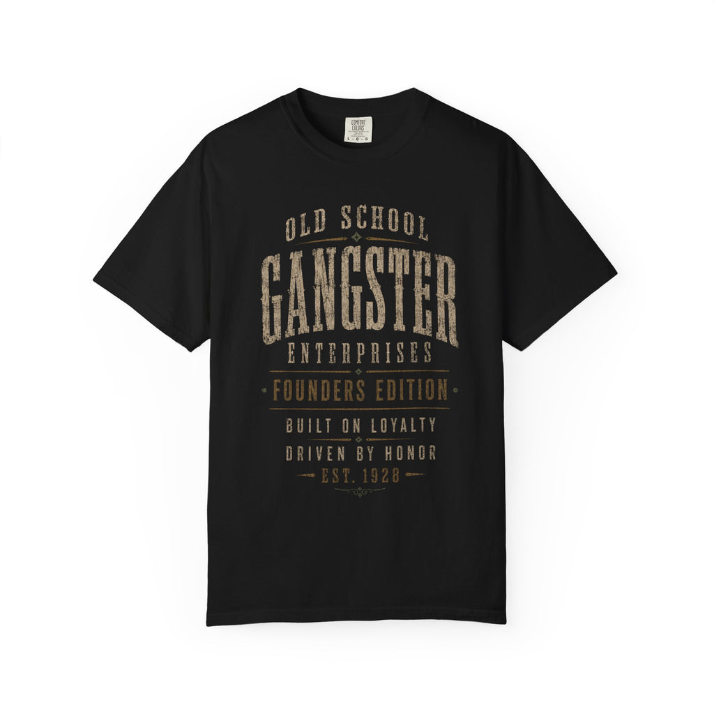 Gangster Vintage T-Shirt — "Old School Gangster Enterprises" Distressed Graphic Tee