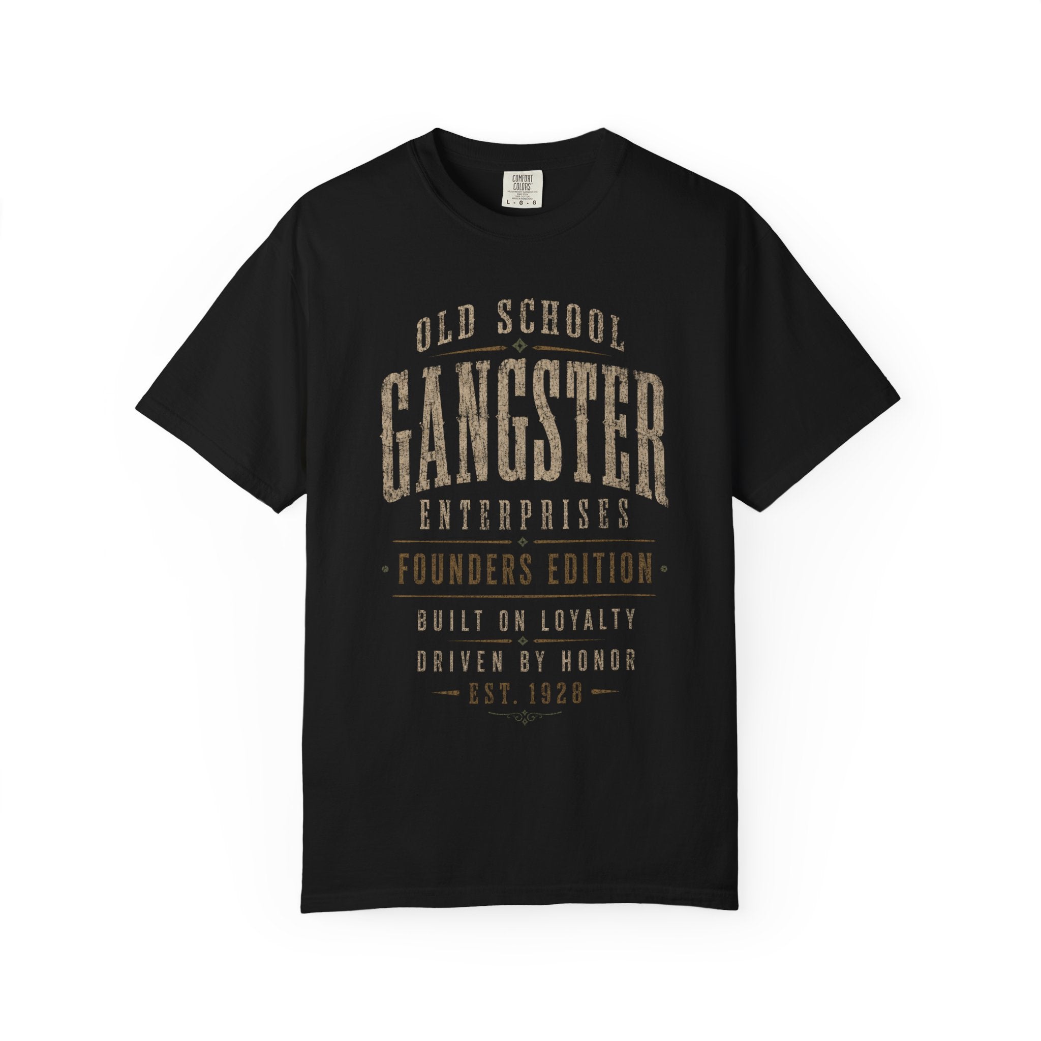 Gangster Vintage T-Shirt — "Old School Gangster Enterprises" Distressed Graphic Tee
