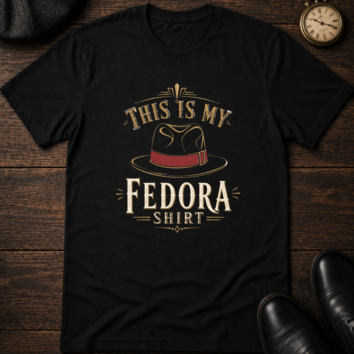 Fedora Shirt T-Shirt Black