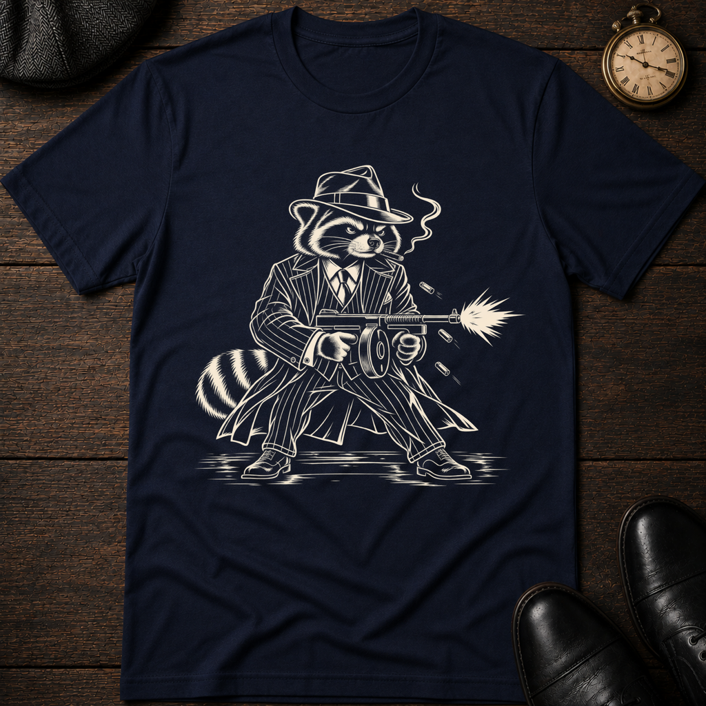 Raccoon Gangster T-Shirt