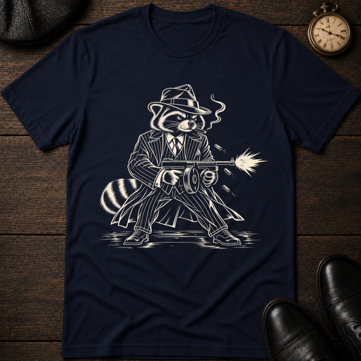 Raccoon Gangster T-Shirt