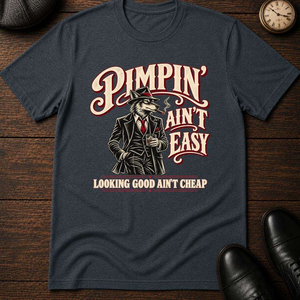 Pimpin Ain't Easy Wolf T-Shirt