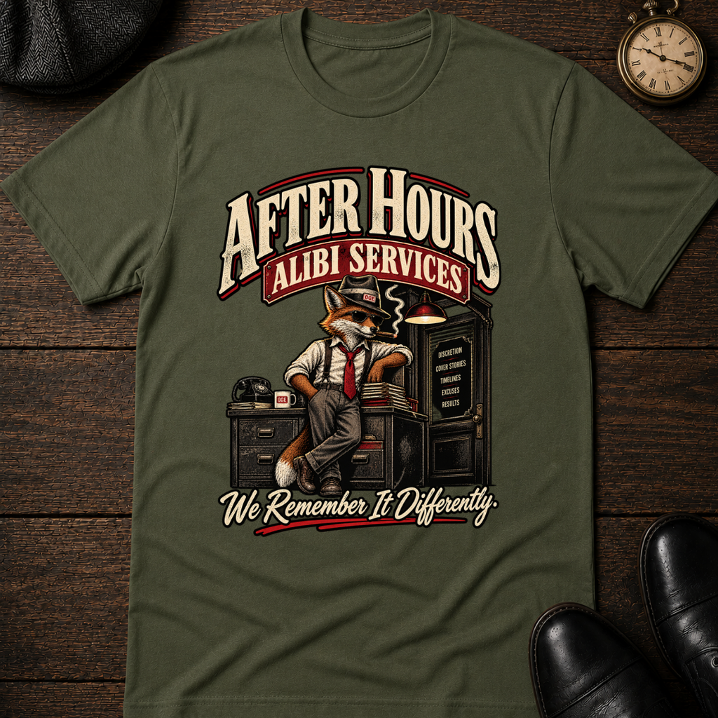 After Hours Alibi Services T-Shirt