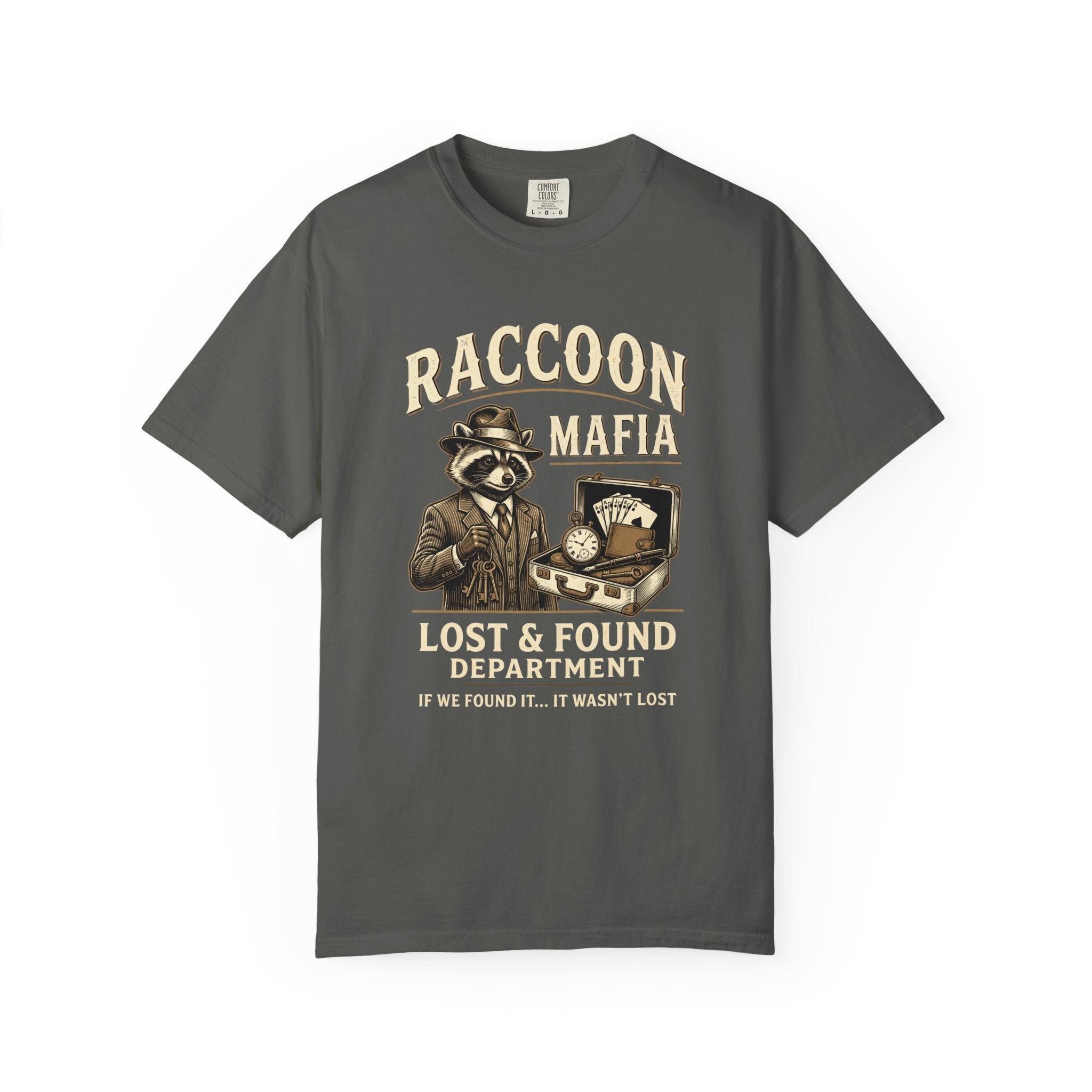 Raccoon Mafia Vintage T-Shirt — Lost and Found Dept Distressed Graphic Tee