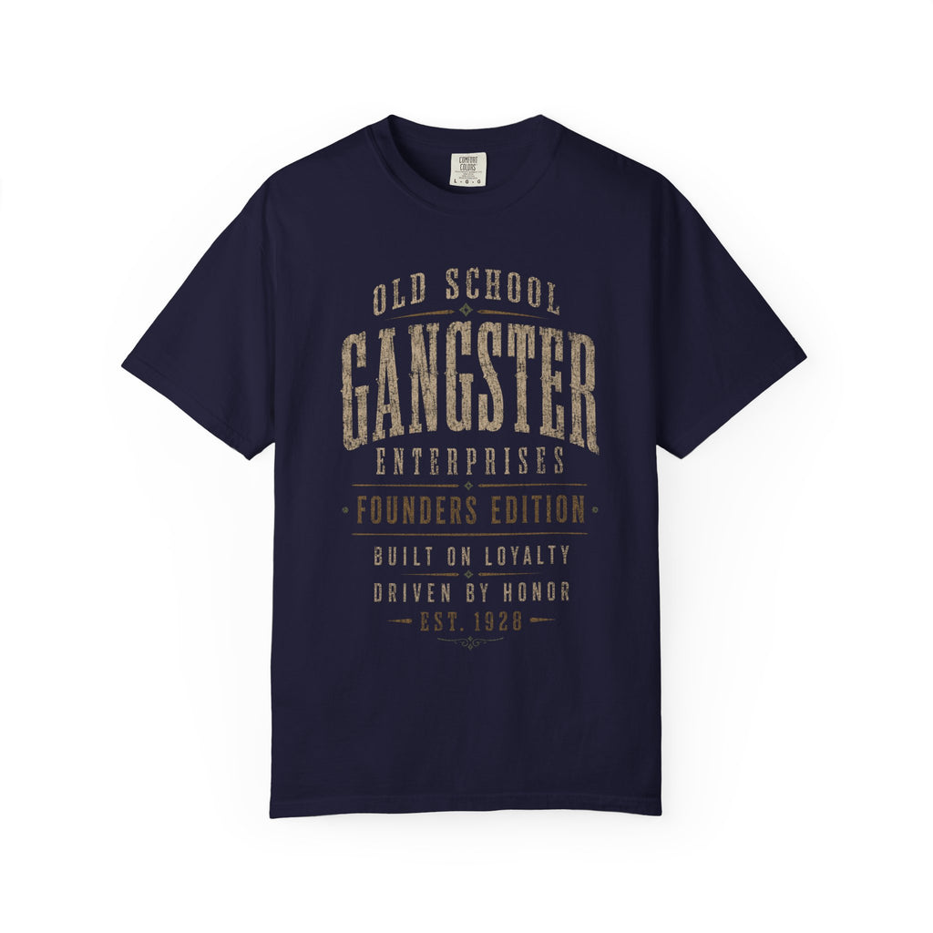Gangster Vintage T-Shirt — "Old School Gangster Enterprises" Distressed Graphic Tee