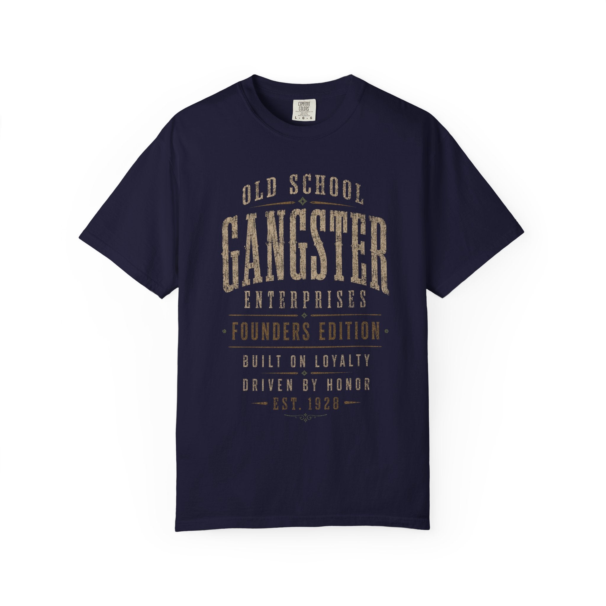 Gangster Vintage T-Shirt — "Old School Gangster Enterprises" Distressed Graphic Tee