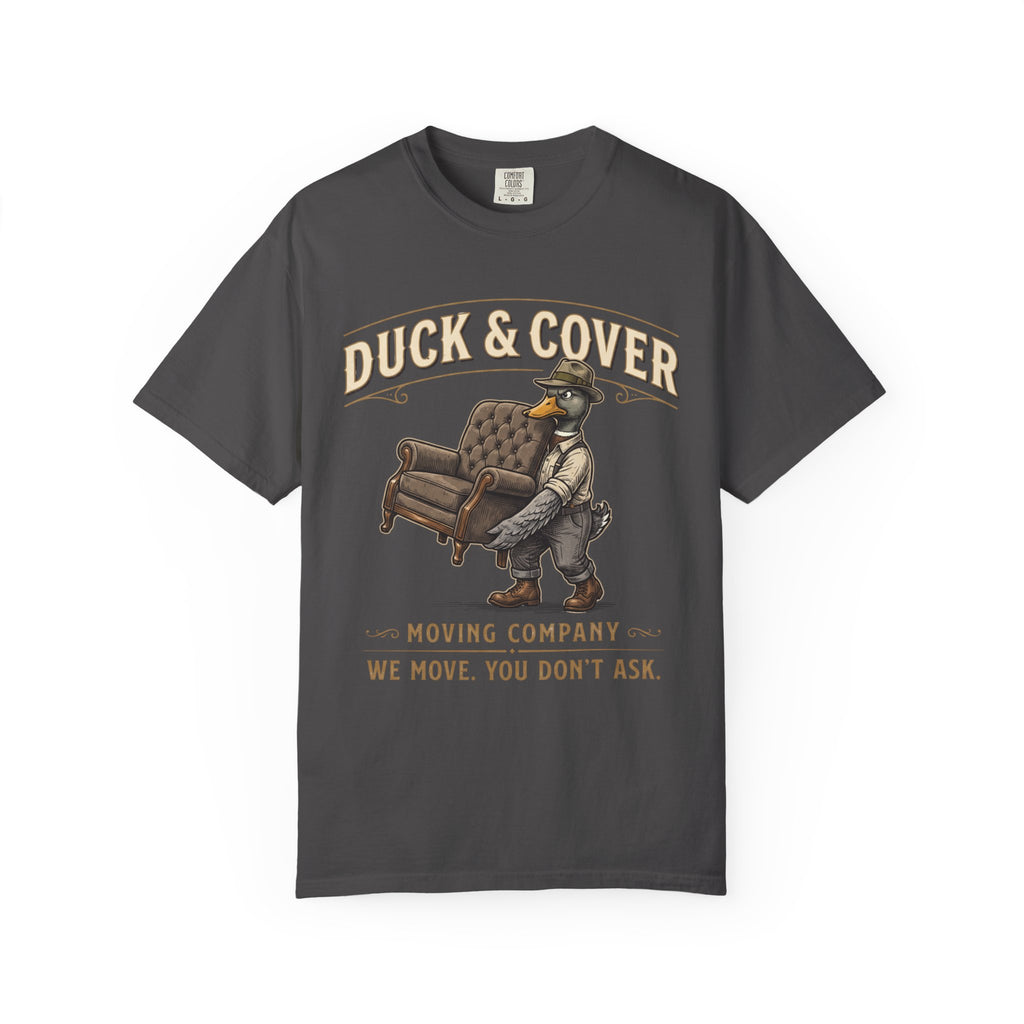 Duck and Cover Moving Co Vintage T-Shirt — Distressed Graphic Tee
