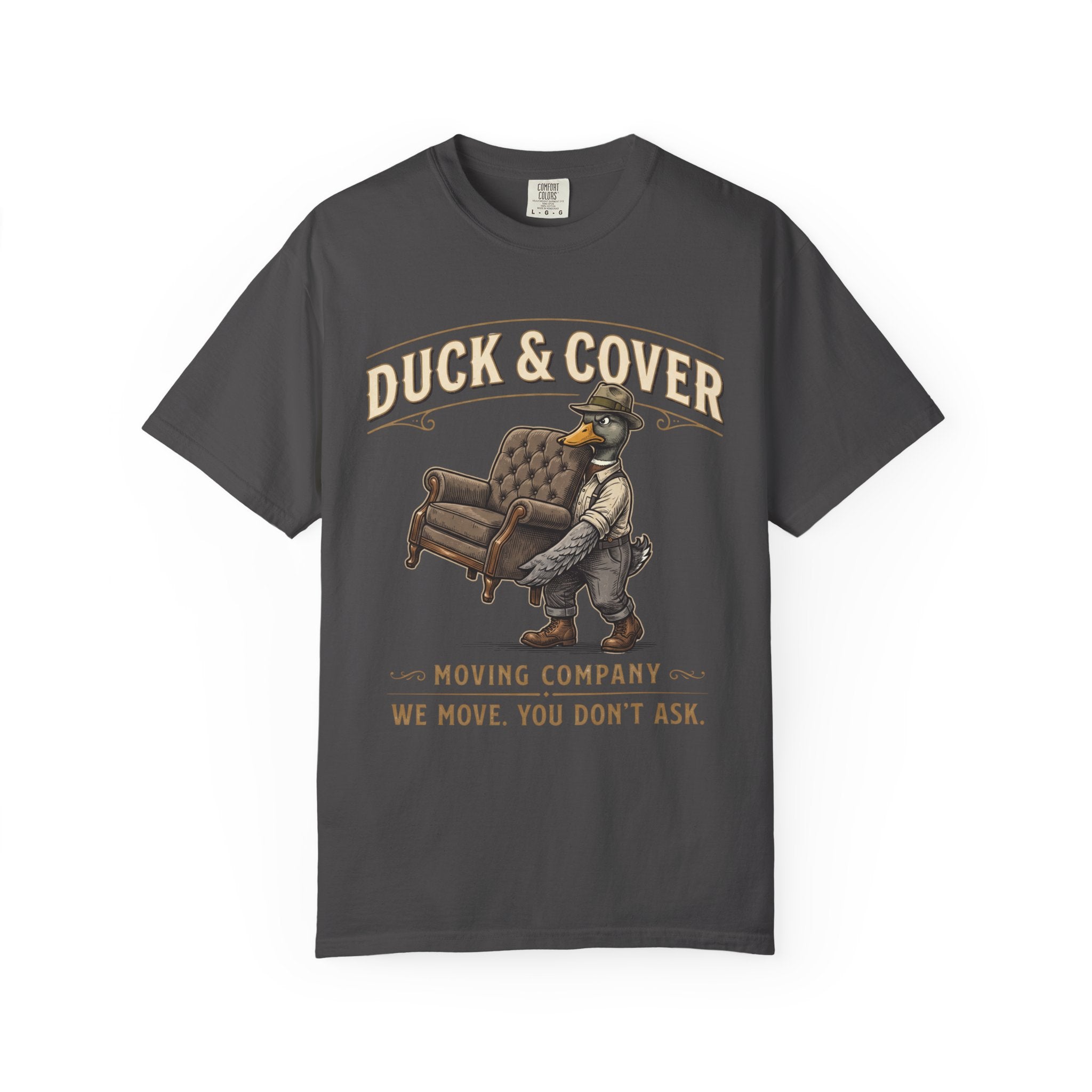 Duck and Cover Moving Co Vintage T-Shirt — Distressed Graphic Tee