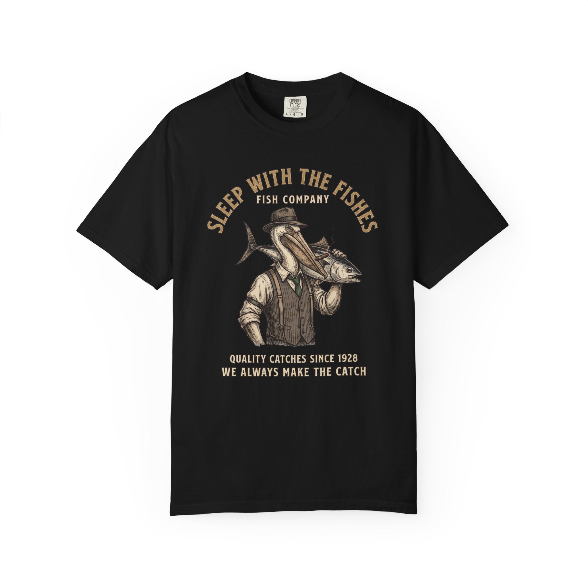 Sleep with the Fishes Vintage T-Shirt — OGE Distressed Graphic Tee