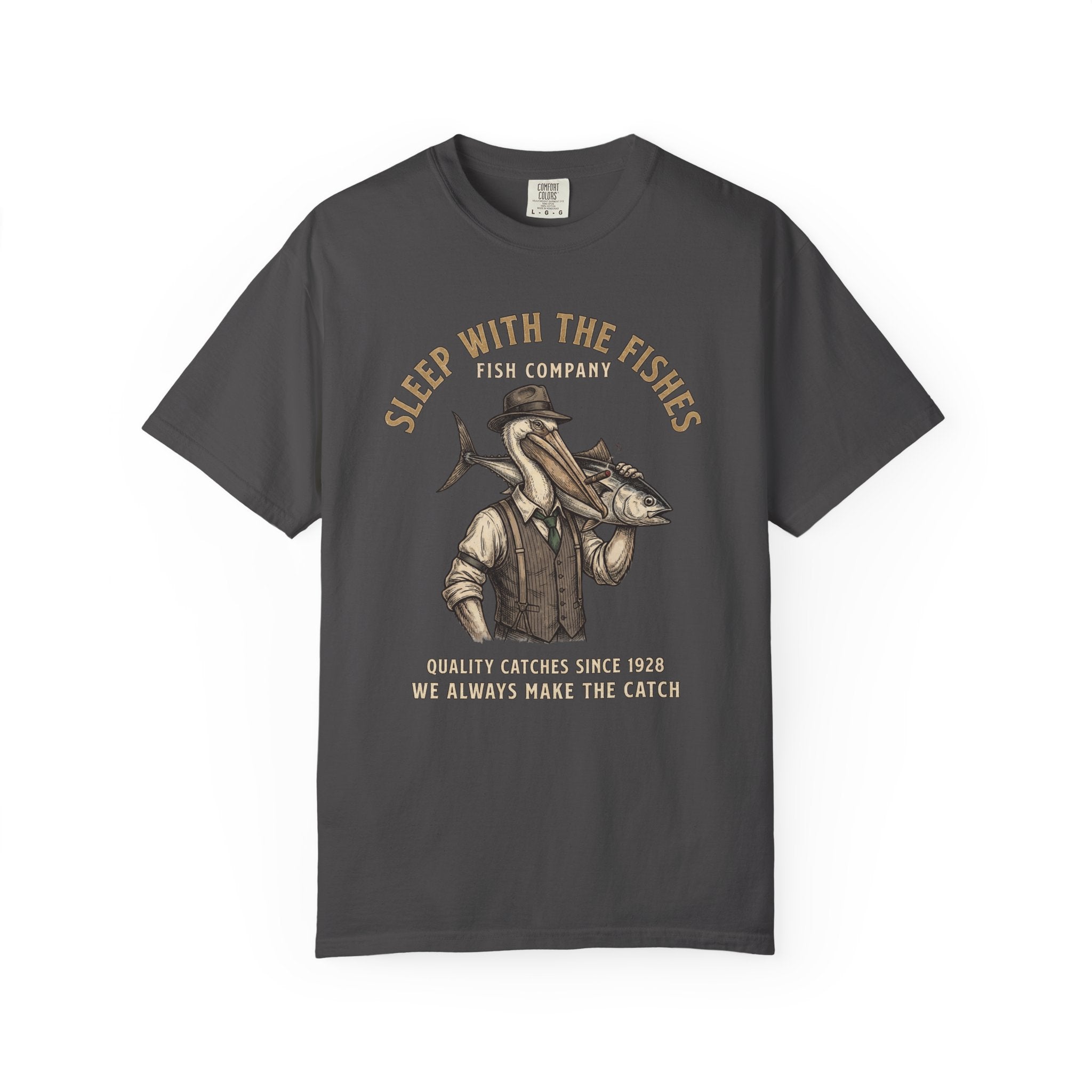 Sleep with the Fishes Vintage T-Shirt — OGE Distressed Graphic Tee