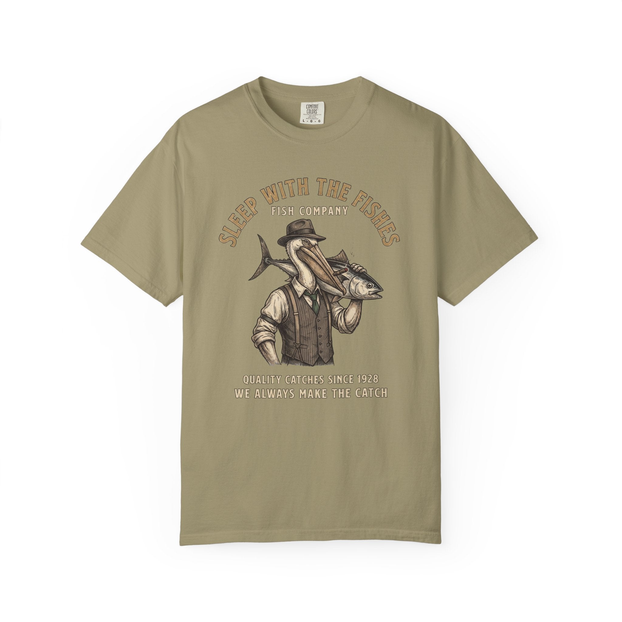 Sleep with the Fishes Vintage T-Shirt — OGE Distressed Graphic Tee