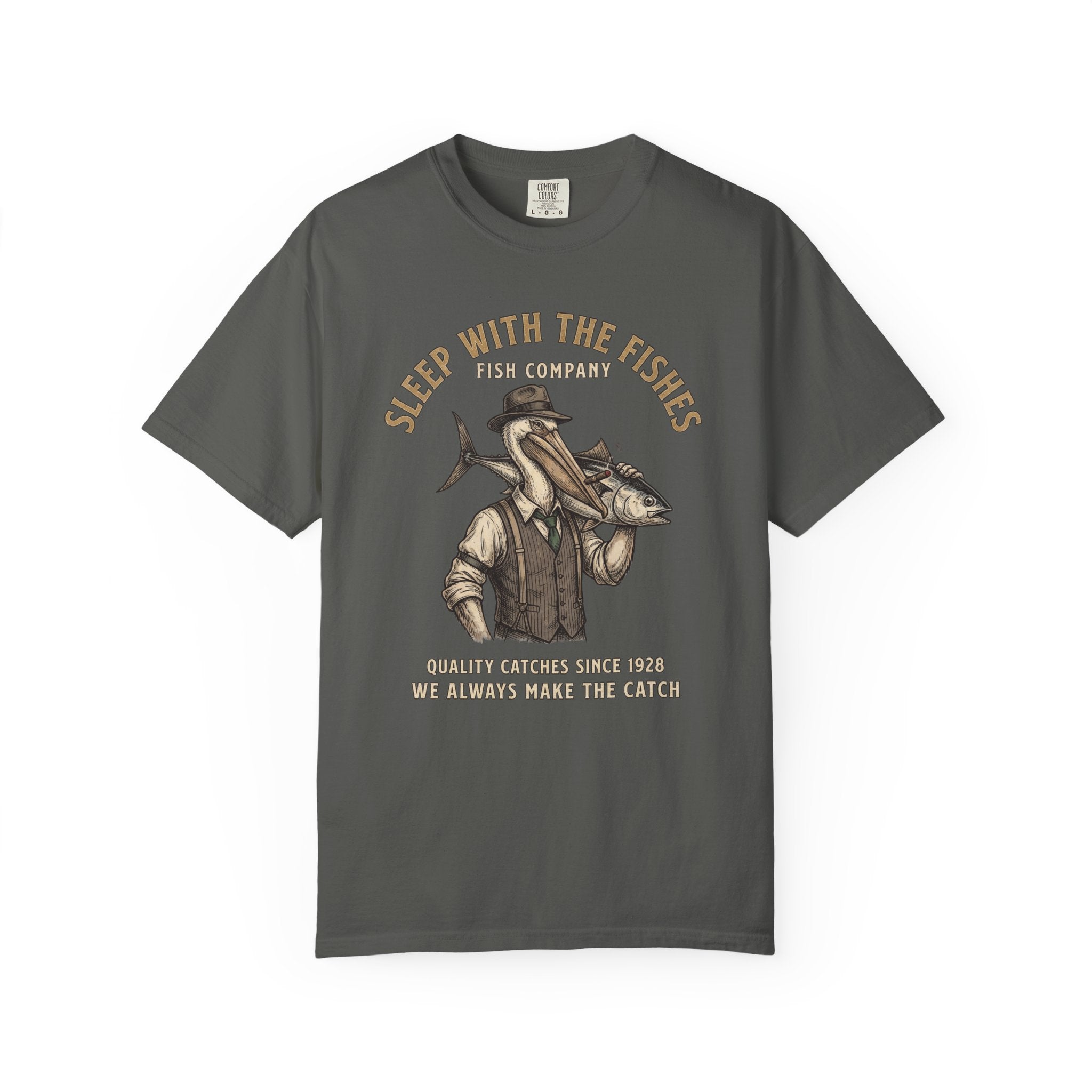 Sleep with the Fishes Vintage T-Shirt — OGE Distressed Graphic Tee