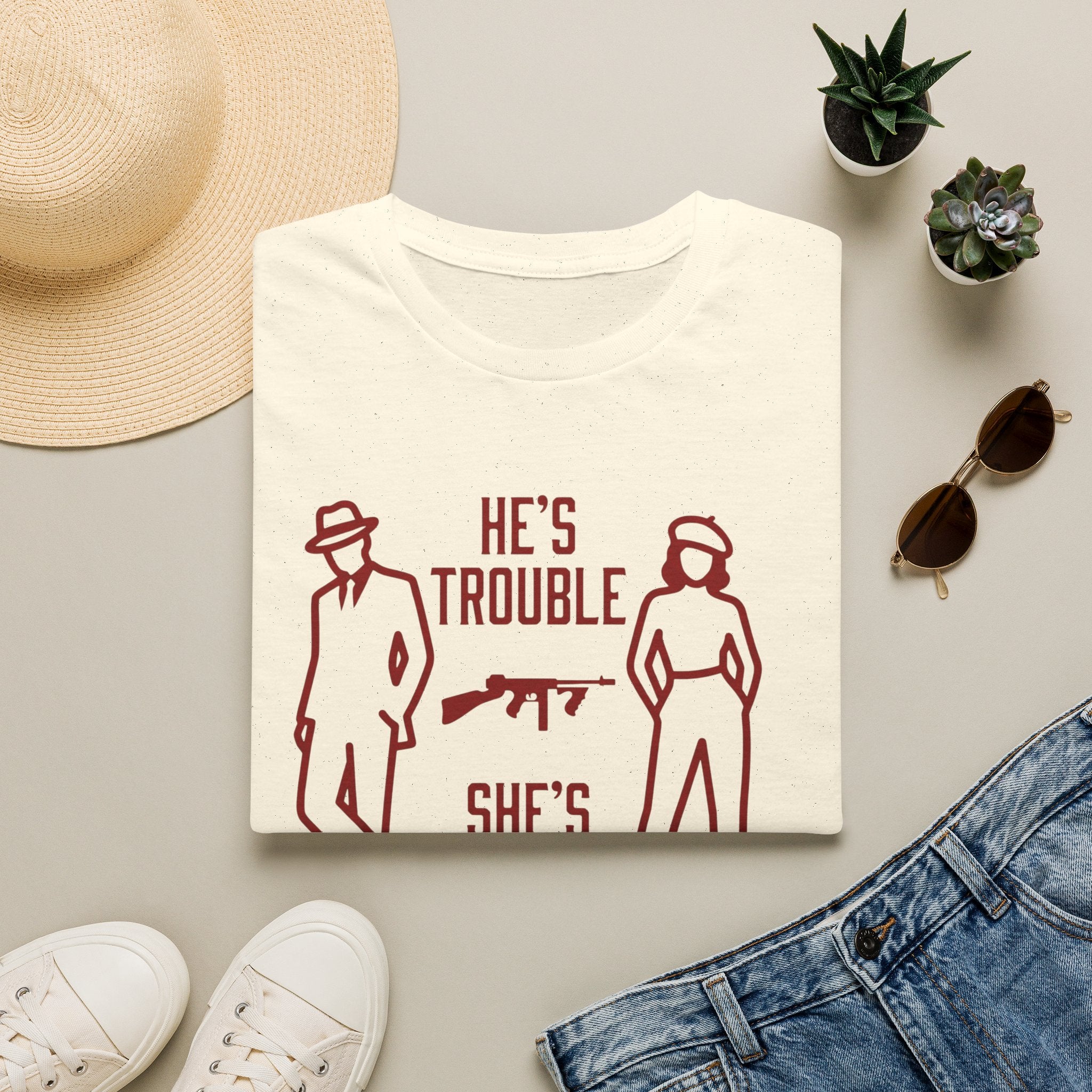 He's Trouble She's Worse T-Shirt