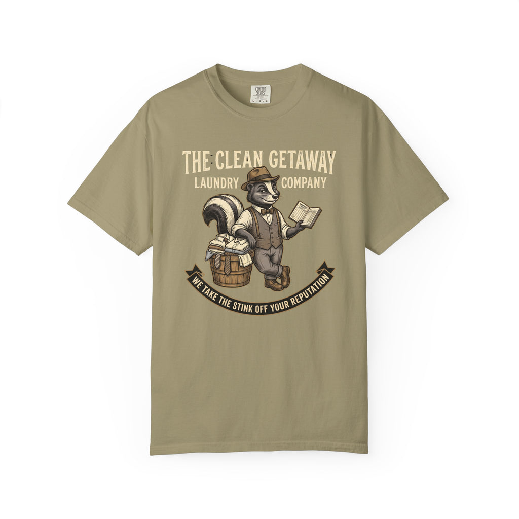 Clean Getaway Laundry Co Vintage T-Shirt — OGE Distressed Graphic Tee