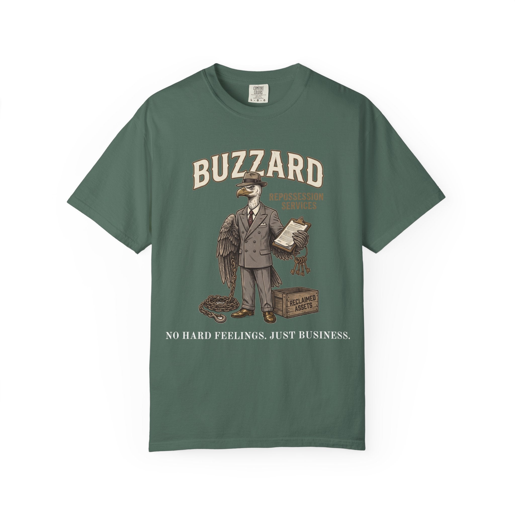 Buzzard Repo Service Vintage T-Shirt — Distressed Graphic Tee