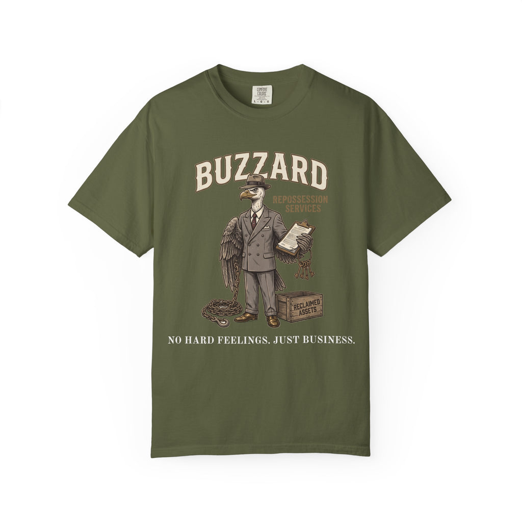 Buzzard Repo Service Vintage T-Shirt — Distressed Graphic Tee