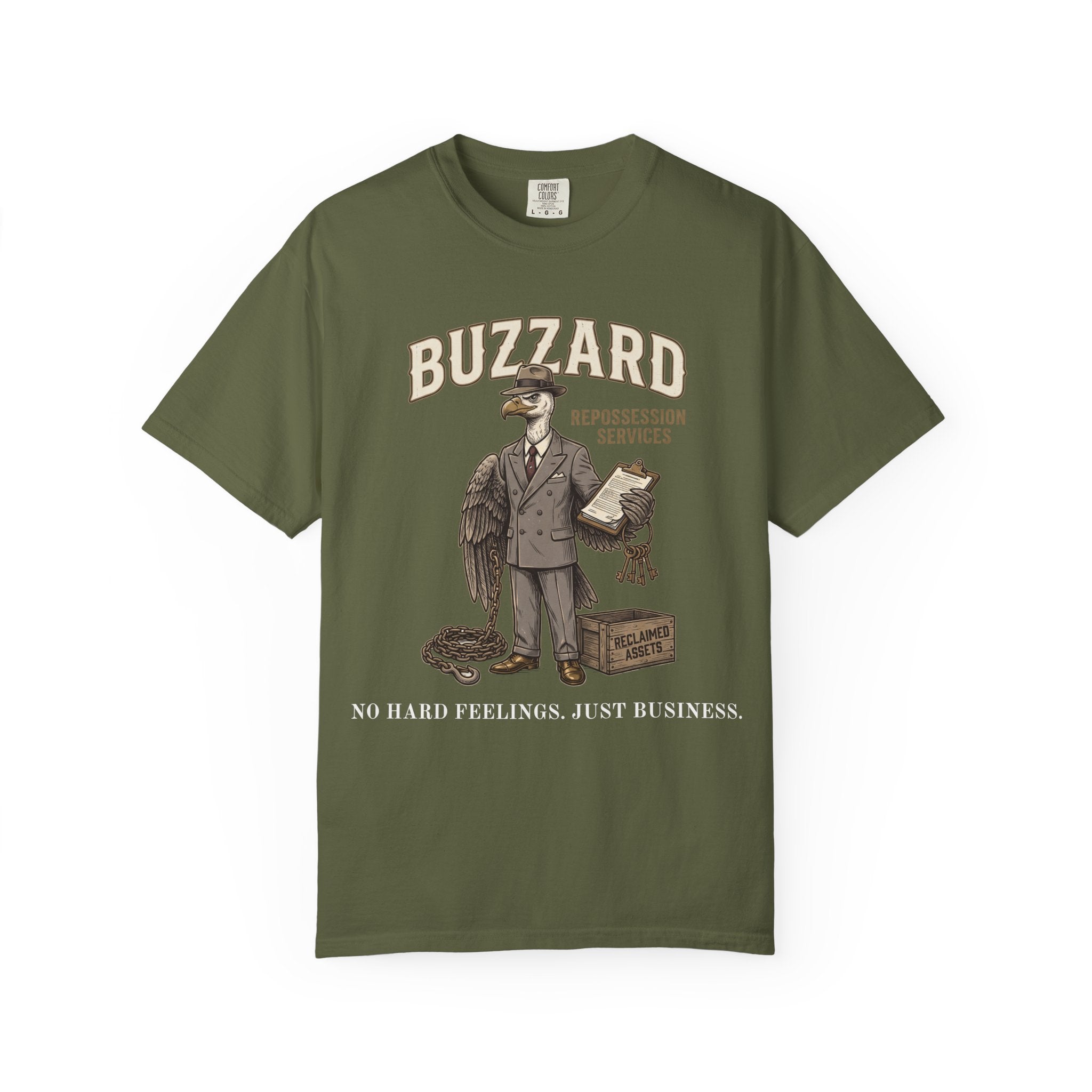 Buzzard Repo Service Vintage T-Shirt — Distressed Graphic Tee